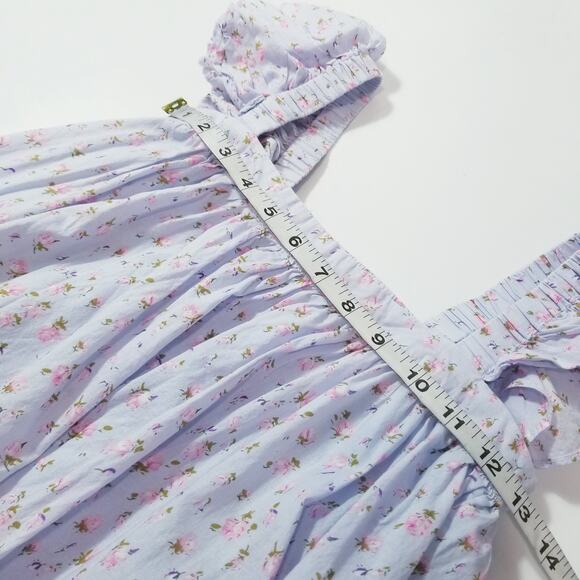 Mable Ditsy Floral Ruffle Tiered Maxi Dress Fit and Flare side Pockets - Picture 4 of 14